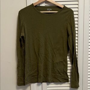 Duluth Trading Co Olive Green Long Sleeve Shirt